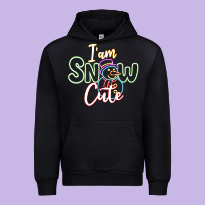 T Am Snow Cute Urban Hoodie Designed By Cowhidedigitalart