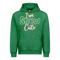 Emerald T am SNOW CUTE Urban Hoodie - CowhideDigitalArt