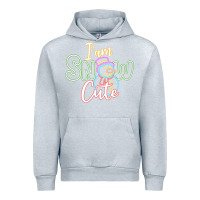 Heather Grey T am SNOW CUTE Urban Hoodie - CowhideDigitalArt