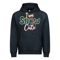Navy T am SNOW CUTE Urban Hoodie - CowhideDigitalArt