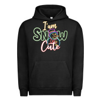 Pigment Black T am SNOW CUTE Urban Hoodie - CowhideDigitalArt