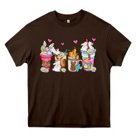 Chocolate Brown easter coffee cups Heavy Core Tee - AdoDesignShop