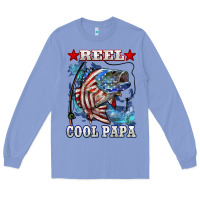 Colony Blue reel cool papa american flag bass fishing Long Sleeve Tee - LillyAllenDesigns