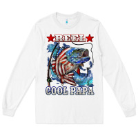 White reel cool papa american flag bass fishing Long Sleeve Tee - LillyAllenDesigns