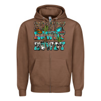 Chestnut Western Howdy Howdy Howdy Zipper Hoodie - HowdyJamesFarm