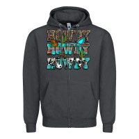Smoke Western Howdy Howdy Howdy Zipper Hoodie - HowdyJamesFarm