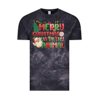 Cloud Black merry christmas ya filthy animal Vintage Tee - MaliasSmallBusiness