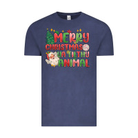 Vintage Denim merry christmas ya filthy animal Vintage Tee - MaliasSmallBusiness