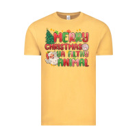 Vintage Mustard merry christmas ya filthy animal Vintage Tee - MaliasSmallBusiness