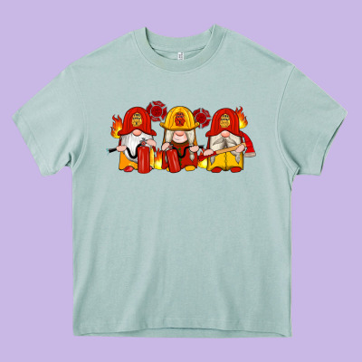 Firefighter Gnomes Heavy Core Tee Designed By Artiststas