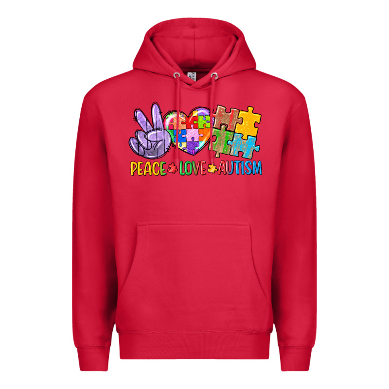 Peace Love Autism Premium Hoodie by CowGirlArtShop | Teevron