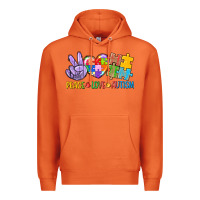 Carrot Peace love Autism Premium Hoodie - CowGirlArtShop