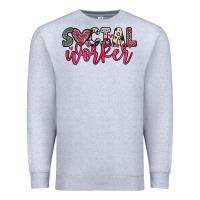Heather Grey social worker Premium Sweatshirt - OliviaCreatesArt