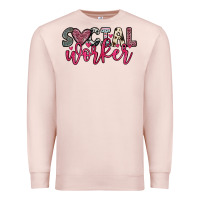 Pale Pink social worker Premium Sweatshirt - OliviaCreatesArt