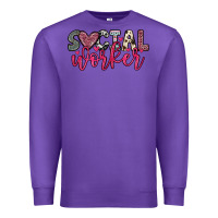 Purple social worker Premium Sweatshirt - OliviaCreatesArt