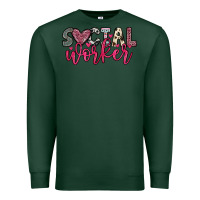 Sports Green social worker Premium Sweatshirt - OliviaCreatesArt