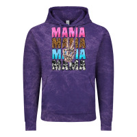 Cloud Purple mama skeleton peace leopard pattern Vintage Hoodie - NancyCooperArtShop