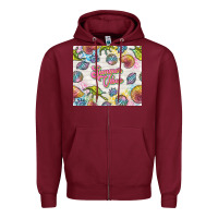 Burgundy summer vibes with sea shells Zipper Hoodie - TumblerDesignByShophia