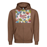 Chestnut summer vibes with sea shells Zipper Hoodie - TumblerDesignByShophia