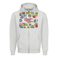 Dove Grey summer vibes with sea shells Zipper Hoodie - TumblerDesignByShophia