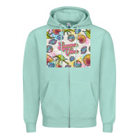 Seafoam summer vibes with sea shells Zipper Hoodie - TumblerDesignByShophia