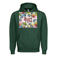 Sports Green summer vibes with sea shells Zipper Hoodie - TumblerDesignByShophia