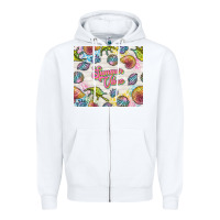 White summer vibes with sea shells Zipper Hoodie - TumblerDesignByShophia
