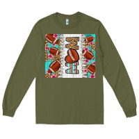 Army Green american football mom Long Sleeve Tee - LillyAllenDesigns