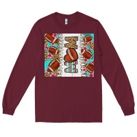 Burgundy american football mom Long Sleeve Tee - LillyAllenDesigns