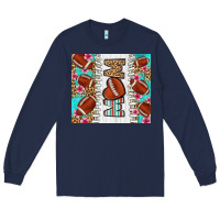 Navy american football mom Long Sleeve Tee - LillyAllenDesigns