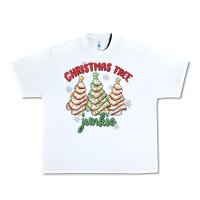 White christmas tree junkie Urban Heavy Tee - MaliasSmallBusiness