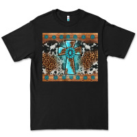 Black gemstone leopard cross Premium Tee - AdoDesignShop