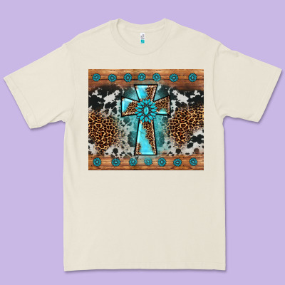 Gemstone Leopard Cross Premium Tee Designed By Adodesignshop