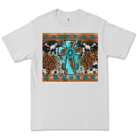 Dove Grey gemstone leopard cross Premium Tee - AdoDesignShop