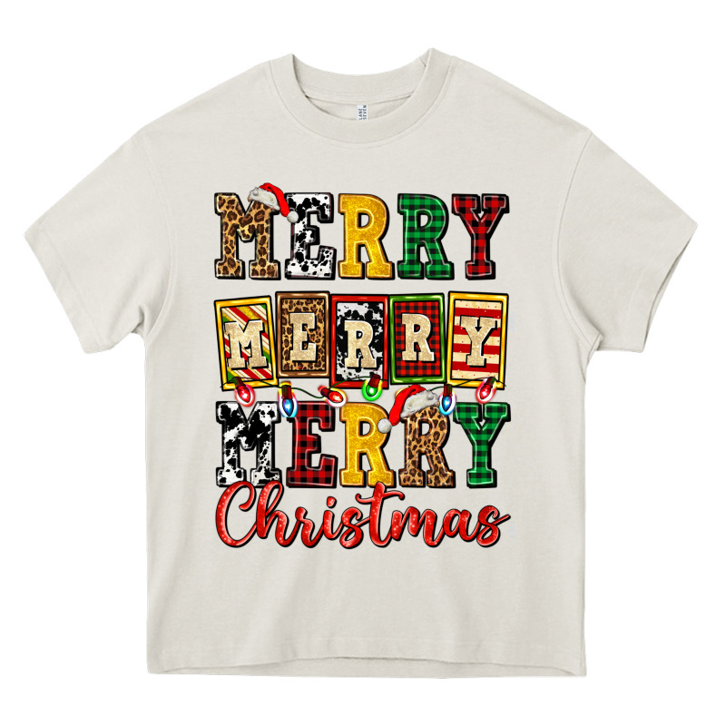 Merry Merry Merry Christmas Ado Heavy Core Tee by AdoDesignShop | Teevron
