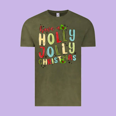 Have A Holly Jolly Christmas Vintage Tee Designed By Maliassmallbusiness