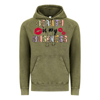Vintage Olive beauty is my business Vintage Hoodie - MaliasSmallBusiness