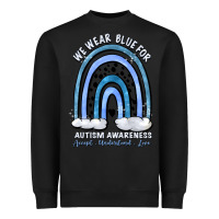 Black we wear blue for autism awareness accept understan Heavyweight Sweatshirt - Artiststas