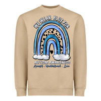 Mushroom we wear blue for autism awareness accept understan Heavyweight Sweatshirt - Artiststas