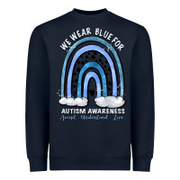 Navy we wear blue for autism awareness accept understan Heavyweight Sweatshirt - Artiststas