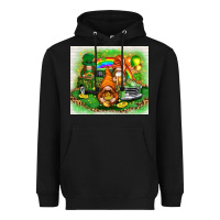 St. Patrick's Day Gnomies With Truck Tumbler Heavyweight Hoodie | Teevron