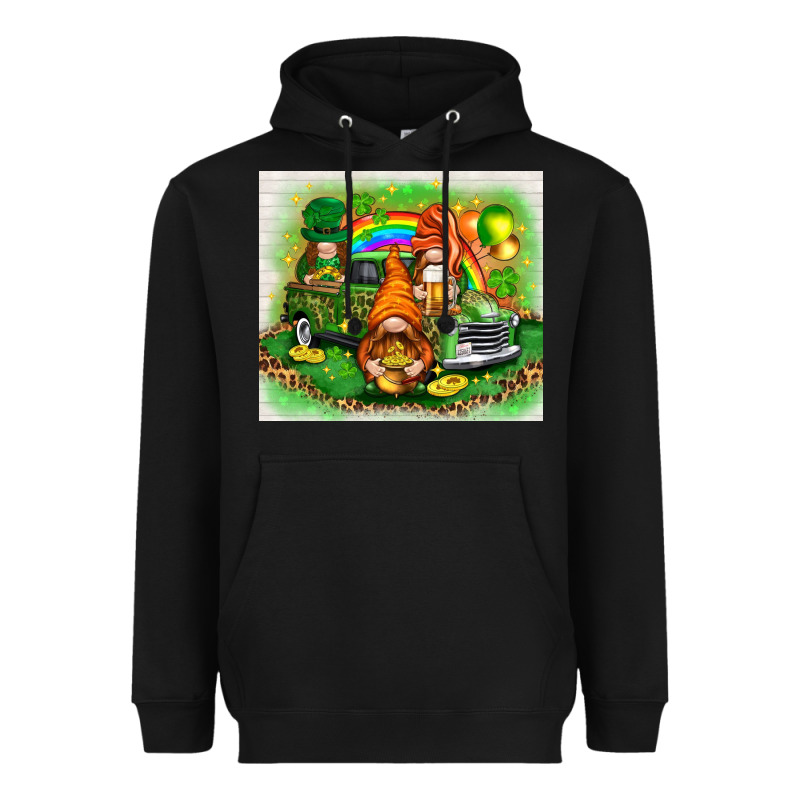 St. Patrick's Day Gnomies With Truck Tumbler Heavyweight Hoodie by HowdyJamesFarm | Teevron