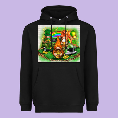 St. Patrick's Day Gnomies With Truck Tumbler Heavyweight Hoodie Designed By Howdyjamesfarm