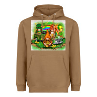 Toasted Coconut St. Patrick's Day gnomies with truck tumbler Heavyweight Hoodie - HowdyJamesFarm
