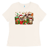 Bone christmas cows coffee Ladies Tee - Jasminsmagicworld