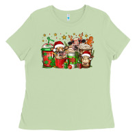 Matcha christmas cows coffee Ladies Tee - Jasminsmagicworld