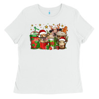 White christmas cows coffee Ladies Tee - Jasminsmagicworld