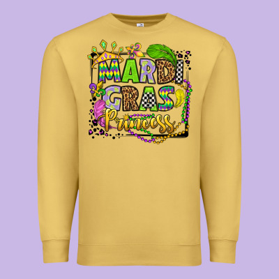 Mardi Gras Princess Premium Sweatshirt Designed By Oliviacreatesart