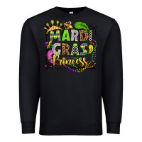 Black mardi gras princess Premium Sweatshirt - OliviaCreatesArt