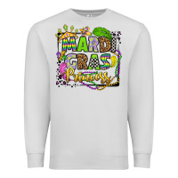 Dove Grey mardi gras princess Premium Sweatshirt - OliviaCreatesArt